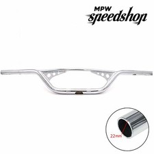 7/8'' 22mm Moto Motorcycle Cross Bar Handlebars - with holes - Chrome