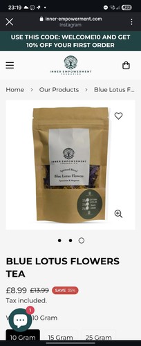 Organic blue lotus - lotus, tea