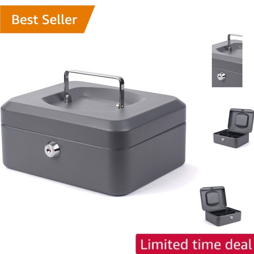 Portable cash box with - box, 8”