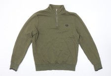 Fred Perry Men's Green M Half