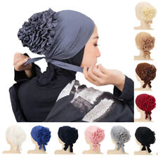 Women Turban Hat Flower Hijab