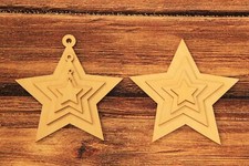 Wooden MDF Stars Christmas