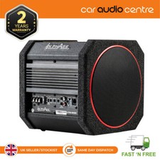 In Phase XTB-828R 8" Active Car Subwoofer Builtin Amp Box Remote Wiring Kit 300W