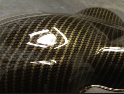 Carbon real weave - carbon, gold