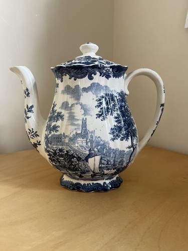 Blue white staffordshire - &,
