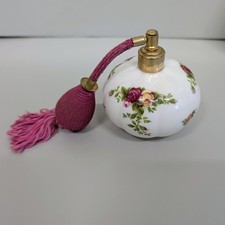Vintage Royal Albert Old Country Roses Perfume Atomiser Bone China - No damage