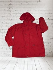 SCANIA Red Men's TRUCKER Parka Coat Jacket 2-WAY ZIPPER Hooded Size Medium VTG