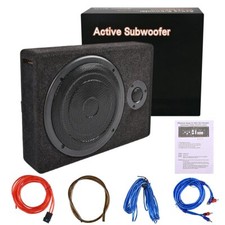 8'' 800W Active Underseat Car Bass Box Audio Subwoofer Sub Speaker Amplifier AK