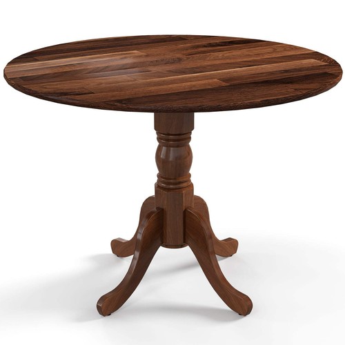 Wooden dining table with - table, round