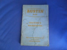 Austin A40 Driver's Handbook Genuine Original item AKD 1408  1959