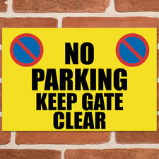 KEEP GATE CLEAR (Yellow) Metal