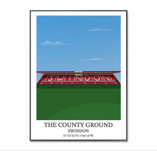 Swindon town football poster - football,
