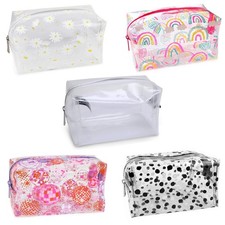 Large Clear Pencil Case for Girls Boys Exam See Through Transparent Pencil Cases