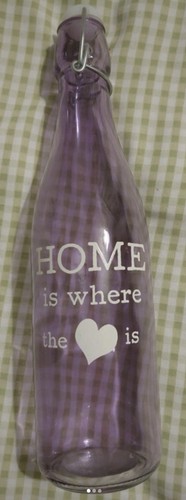 Decorative glass bottle purple - decorative,