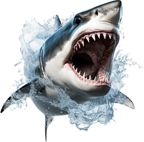 Great white shark - shark, vinyl
