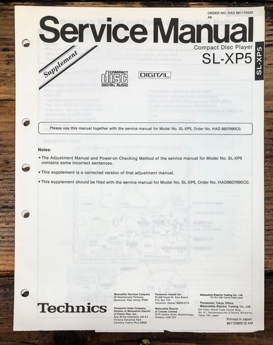 Technics xp5 player - technics, sl-xp5