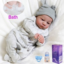 Waterproof Realistic Reborn Baby Dolls Newborn Full Vinyl Silicone Boy Doll Gift