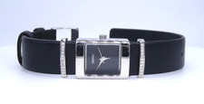 Sekonda Seksy Ladies Crystal Stainless Steel Watch Black Leather Strap 4150