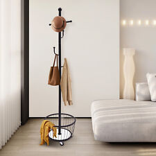 Clothes Rack Garment Stand Organizer Coat Rack Hat Stand Tree w/ 6 Hooks