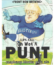 Beer Pump Clip Badge Front FRONT ROW Brewing OH WHAT A PUNT - Brand New