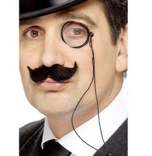 Black 1920s Fake Monocle On