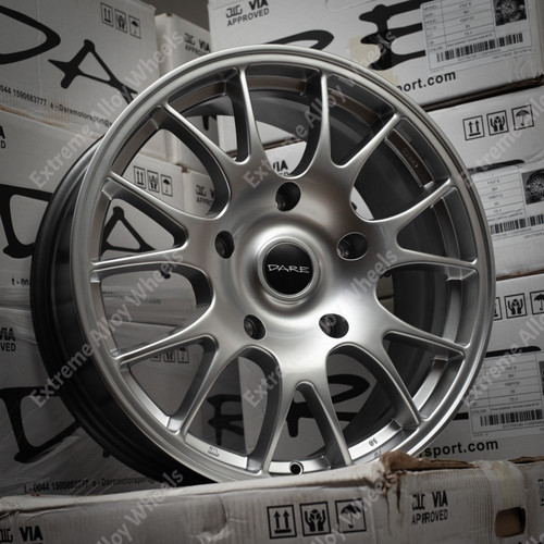 Silver alloy wheels fit - 18",