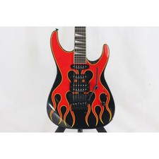 [Jackson] DK2 HRF Black with Hot Rod Flames Graphic Made in JPN Electric Guitar