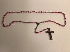 Old Magenta Pink Crystal Glass