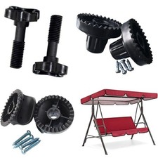 2 Sets Outdoor Porch Swing Canopy Frame Fittings Garden Swings Replacement Parts