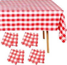 Saier tbo 8Pcs Red Gingham