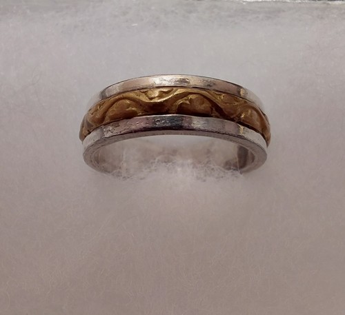 Sterling band ring with - sz, 6