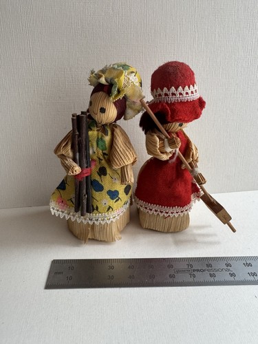 Vintage corn husk - , pair