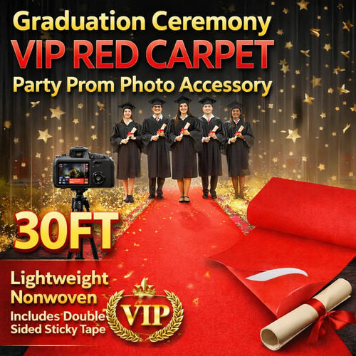 30ft fake pretend red - red, carpet