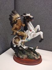 American Native Indian On Horse Back Figurine. Very Detailed Free UK Postage