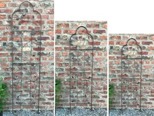 Garden Trellis Metal Plant Support Rust Effect Trellises Frame Woodlands