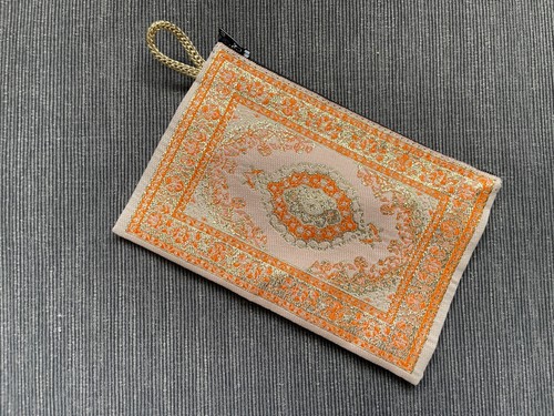 Orange colour kilim coin - colour,