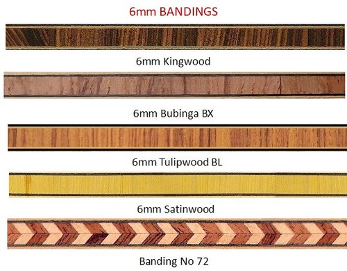 6mm wide wood inlay - 6mm,
