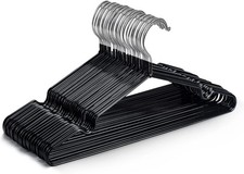 20-Pack Premium Rubber-Coated Metal Hanger-Space-Saving Clothes Organiser