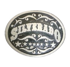 SILVERADO Vintage 1995 Chevy Buckingham Pewter Belt Buckle Cars Western 