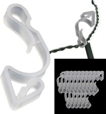 ANGIX 20 x Gutter Hooks Plastic Holder Clip Hanger for String Lights Decorations