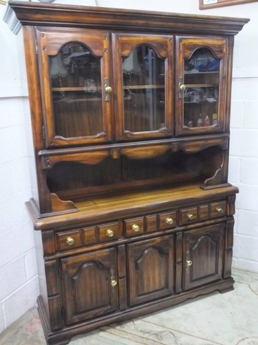 Large stained pine dresser - large,
