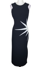 Vintage Joseph Ribkoff Black & White Dress Size 14 Party Special Occasion 