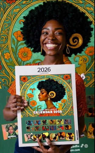 2026 wall calendar black women - 2026,
