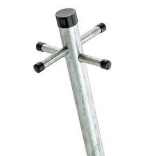 Washing Line Clothes Post Pole 2.4m 8ft ONE PIECE Galvanised Ground Socket Eco
