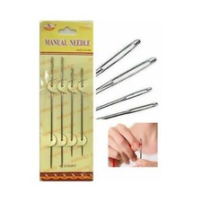 Large-eye Blunt Needles Bodkin Steel for Knitting & Hand Sewing/Darning 4 Pieces