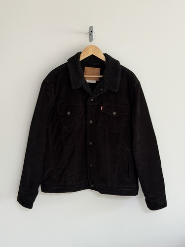 Levi sherpa trucker black - sherpa,