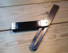 Vintage Brass & Ebony Sliding Bevel Gauge Old Woodworking Hand Tool Carpentry