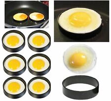 Non Stick METAL EGG FRYING RINGS Perfect Circle Round Fried/Poach Mould prima 