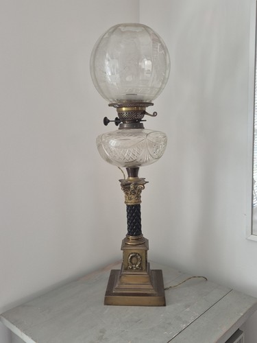 Victorian converted oil lamp - ,