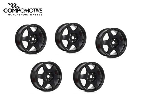 Compomotive black alloy wheels - black,